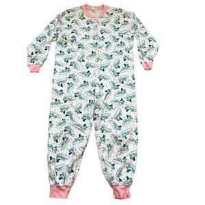 Vintage Disney Mickey Unlimited Pajamas Bodysuit One Piece Sleeping Mickey Small